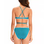 Women's Shell Stitch Wrap Bra Top & Hipster Bottoms