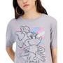 Juniors' Minnie Mouse Graphic Short-Sleeved Crop T-Shirt