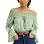 Juniors' Smocked Off-The-Shoulder Top