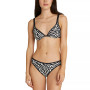 Women's Zebra-Print Bralette Bikini Top & Classic Bikini Bottoms