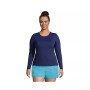 Women's Plus Size Long Crew Neck Long Sleeve Rash Guard UPF 50 Sun Protection Modest Swim Tee
