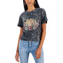 Juniors' Floral Landscape Boxy Crop T-Shirt