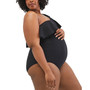Plus Size Ruffle Front UPF 50+ One-Piece Swimsuit