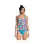 Women's D-Cup Flutter Scoop Neck Tankini Top Comfort Adjustable Straps