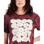 Juniors' Daisy-Print Tie-Dye Cropped T-Shirt