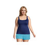 Women's Plus Size Mastectomy Square Neck Tankini Swimsuit Top Adjustable Straps