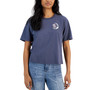 Juniors' Mushroom Celestial Cropped Graphic-Back T-Shirt