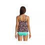 Women's Long Flutter Scoop Neck Tankini Top Comfort Adjustable Straps