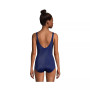 Women's Tummy Control Scoop Neck Soft Cup Tugless Sporty One Piece Swimsuit
