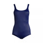 Women's Tummy Control Scoop Neck Soft Cup Tugless Sporty One Piece Swimsuit