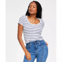 Women's Britt Cropped Snap-Front Short-Sleeve Top