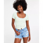 Women's Britt Cropped Snap-Front Short-Sleeve Top