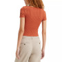 Women's Britt Cropped Snap-Front Short-Sleeve Top