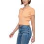 Women's Ribbed Quarter-Button Polo Shirt