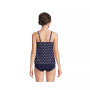 Women's D-Cup Chlorine Resistant V-Neck Tulip Hem Tankini Swimsuit Top with Adjustable Straps