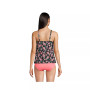 Women's D-Cup Chlorine Resistant V-Neck Tulip Hem Tankini Swimsuit Top with Adjustable Straps