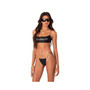 Women's Bikini Top With Angel Silver Diamonds