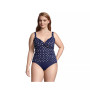 Women's Plus Size DD-Cup Chlorine Resistant V-Neck Wrap Underwire Tankini Swimsuit Top