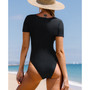 Women's Party in Paradise Wrap Mesh Rashguard One Piece Swimsuit