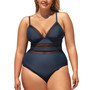 Women's Boho Rhapsody V-Neck Mesh Plus Size One Piece Swimsuit