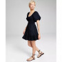 Women's Smocked Puff-Sleeve Dress