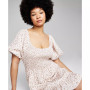 Women's Smocked Puff-Sleeve Dress