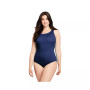 Women's Plus Size Mastectomy Tugless One Piece Swimsuit Soft Cup