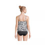 Women's Mastectomy   Blouson Tummy Hiding Tankini Swimsuit Top Adjustable Straps