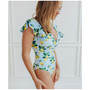 Women's Amalfi Coast Lemon Cheeky Ruffle One Piece Suit