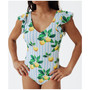 Women's Amalfi Coast Lemon Cheeky Ruffle One Piece Suit