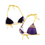 Women's Purple LSU Tigers Wordmark Bikini Top