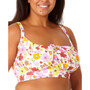 Plus Size Printed Long-Line Bralette Bikini Top, Created for Macy's