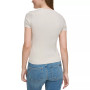 Women's Ribbed-Knit Short-Sleeve Henley
