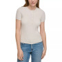 Women's Ribbed-Knit Short-Sleeve Henley