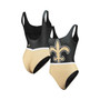 Women's Black New Orleans Saints Team One-Piece Swimsuit
