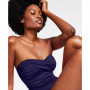 Twist-Front Ruched One-Piece Swimsuit