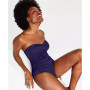 Twist-Front Ruched One-Piece Swimsuit