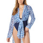 Women's Convertible Front-Tie Shirt Swim Cover-Up