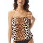 Women's Chain-Halter Blouson Tankini Top