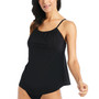 Women's Solid High-Neck Floating Underwire Tankini Top