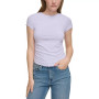 Women's Ribbed Ruched-Side Cropped Top