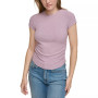 Women's Ribbed Ruched-Side Cropped Top