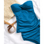 Twist-Front Ruched Tankini Top