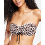Women's Leopard-Print Bandeau Tie-Front Bikini Top