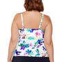 Plus Size Printed Monterey Underwire Shirred Tankini Top, Created for Macy's