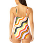 Women's Shirred Printed One-Piece Swimsuit
