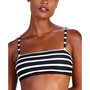 Women's Striped Square-Neck Bikini Top