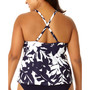 Plus Size Easy V-Neck Cross-Back-Strap Tankini Top