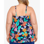 Plus Size Printed Double-Strap Princess Tankini Top, Created For Macy's