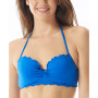 Solid Nixie Bra Sized Ruffle Edge Halter Bikini Top, Created for Macy's